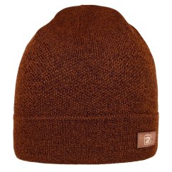 Merino pletená čepice Urban - vzor 33 - hnědozlatá