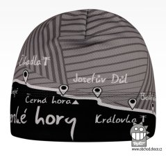Čepice Bruno Jizerské hory - vzor 009 - šedá / černá