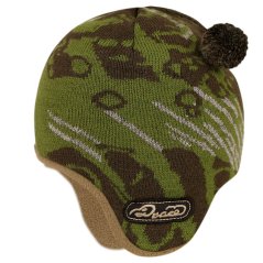 Dětská zimní pletená laponka AKCE / DOPRODEJ - vzor 222 - světle zelená