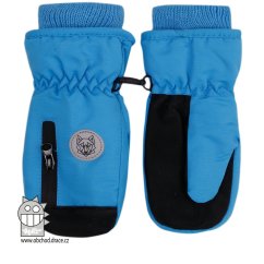 Dětské šusťákové palcové rukavice 3 - 4 roky -  vzor 005 - modrá