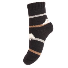 Dětské vlněné ponožky - vzor 002 - tmavě modrá - medvídci