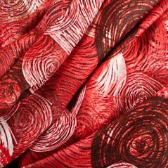 Dámská elegantní šála - vzor 002 - bordó - kruhy