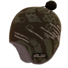 Dětská zimní pletená laponka AKCE / DOPRODEJ - vzor 221 - zelená