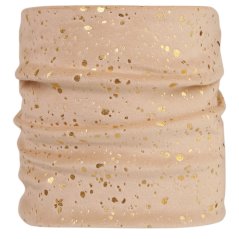 Spadlá čepice s nákrčníkem Velvet set - vzor 002 - béžová