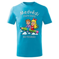 Školkové tričko - Děti na pastelce - 001