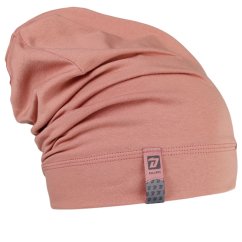 Bavlněná čepice Polo - vzor 68 - pudrová  - květy