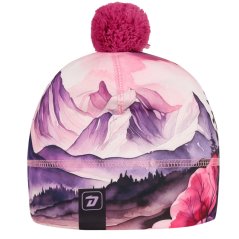 Flavio - zimní funkční čepice - vzor 191 - fialová - hory