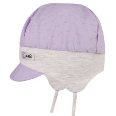 Kojenecká čepice Pepina - vzor 42 - fialková