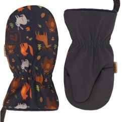 Rukavice softshell - vzor 66 - lesní zvířátka