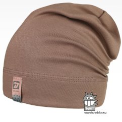 Spadlá bavlněná čepice Alan - vzor 22 - hnědofialová