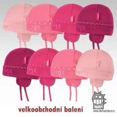 Pája bavlněná kojenecká čepice - balení holka