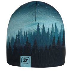 Funkční čepice Bruno - vzor 217 - tyrkysová - les - čepice na jaro / podzim