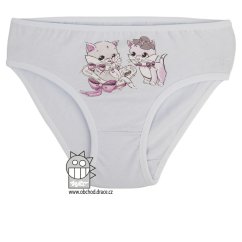 Dívčí bavlněné kalhotky - vzor 151 - světle modrá - kočičky