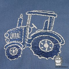 Kšiltovka Sahara - vzor 37 - šedomodrá, traktor