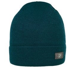 Merino pletená čepice Urban - vzor 45 - petrolejová