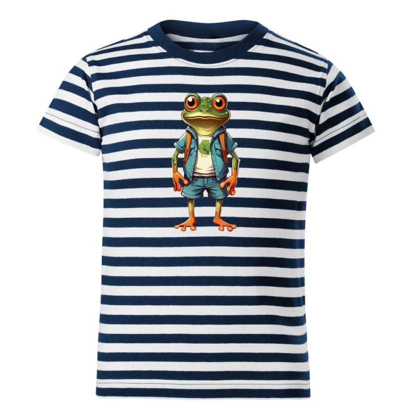 Dětské bavlněné tričko s potiskem - vzor 0172 - Sailor / žabák Dětské bavlněné tričko s potiskem - vzor 0172 - Sailor / žabák