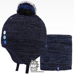 Laponka a nákrčník pletený Bambi set - vzor 14