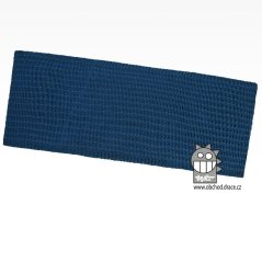 Merino pletená šála chomout Harmony - vzor 04 - námořnická modrá