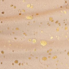 Spadlá čepice Velvet set - vzor 004 - béžová