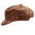 Dámský manšestrový  baret s kšiltem - vzor 25 - hnědá