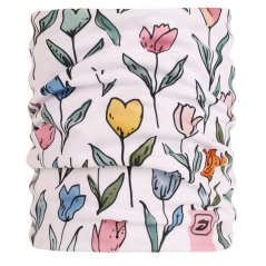 Funkční nákrčník Falco - vzor 005 - bílá - tulipány