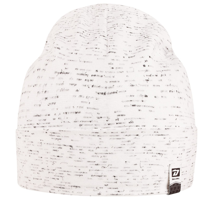 Bavlněná čepice York - vzor 29 - bílá / melír