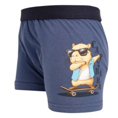 Chlapecké  bavlněné boxerky - vzor 054  - modrá - Kapybara
