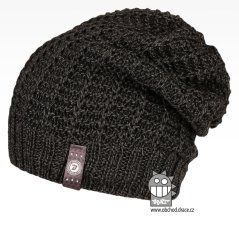 Merino pletená čepice Harmony - vzor 15 - antracit