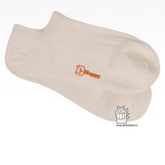 Dámské a dívčí bavlněné kotníkové ponožky - vzor 020 - krémová