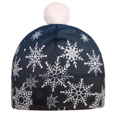 Flavio - zimní funkční čepice - vzor 179 - modrá - vločky