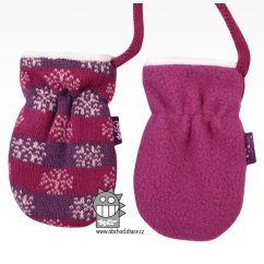 Rukavice kojenecké pletené - vzor 08