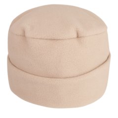 Dámský zimní poloklobouk - vzor 092 - béžová - polar fleece