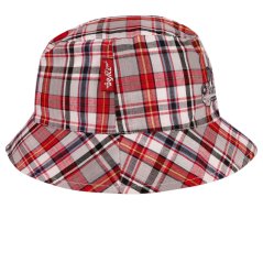 Letní bavlněný klobouk Hawaii - vzor 151 - červená kostka