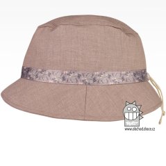 Klobouk Panama - vzor 03 - šedo béžová