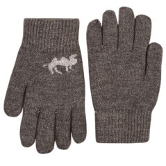 Dětské pletené prstové rukavice 4 - 6 let - vzor 071 - antracit