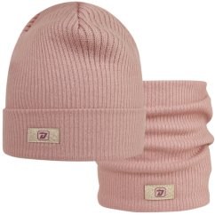 Čepice s nákrčníkem Rayon Rib set - vzor 023 - starofialková