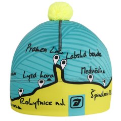 Funkční čepice Flavio Krkonoše - vzor 006 - tyrkysová / zelená