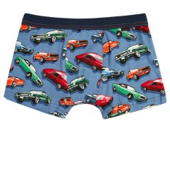 Chlapecké bavlněné boxerky - vzor 003 - modrá - auta