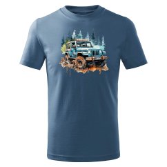 Dětské bavlněné tričko s potiskem - vzor 0234 - offroad
