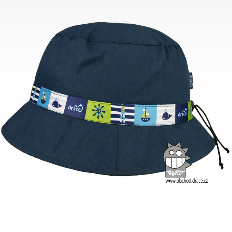 Klobouk letní Palermo - vzor 37 - tmavě modrá