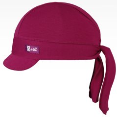 Bavlněný šátek pirát kšilt - vzor 08 - Fialová