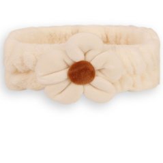 Dětská ozdobná čelenka Kytička - vzor 05 - krémová