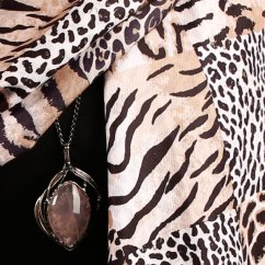 Dámská elegantní šála - vzor 011 - béžová - leopard