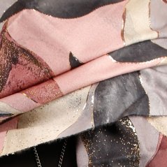 Dámská elegantní šála - vzor 028 - starorůžová - listy