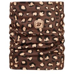 Fleecový nákrčník Yetti - vzor 53 - hnědá - leopard