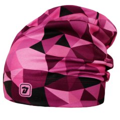 Fleecová čepice Yetti - vzor 73 - růžová - kaleidoskop