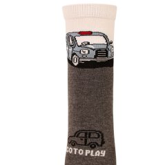 Dětské ponožky - vzor 229 - šedá - auto