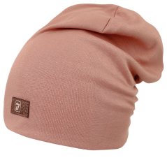 Bavlněná čepice Pastels DOUBLE - vzor 57 - pudrová