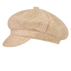 Dámský buklé baret s kšiltem - vzor 38 - béžová