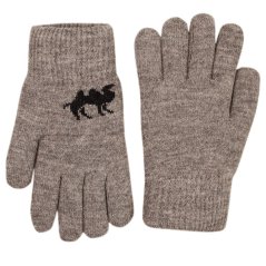 Dětské pletené prstové rukavice 4 - 6 let - vzor 070 - tmavě šedá